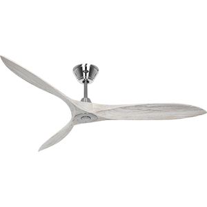 Plafondventilator ECO AIRSCREW, propellerblad-Ø 1520 mm, wit (used look) / chroom
