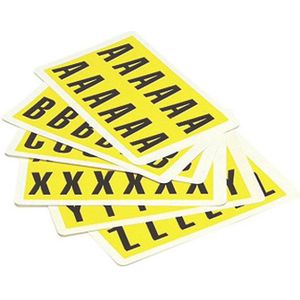 Lettertekenset, h x b = 38 x 21 mm, plakletters A - Z, 26 kaarten