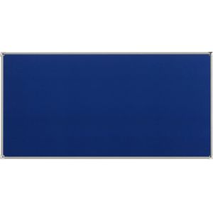 eurokraft pro Prikbord met aluminium frame, textielbekleding, blauw, b x h = 2400 x 1200 mm