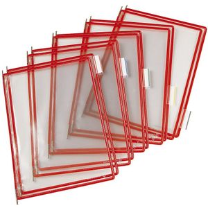 Tarifold Transparante zichtmap, VE = 10 stuks, voor A4, rood