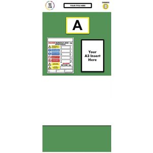 Stelling-informatiebord enkele markering, whiteboard, h x b = 2000 x 900 mm, groen