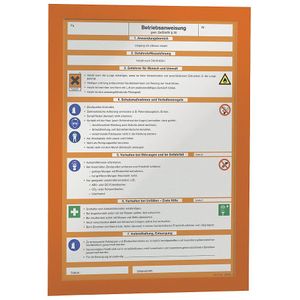 DURABLE DURAFRAME® informatieframe, zelfklevend, magnetisch, voor A4, frame oranje, VE = 20 st.