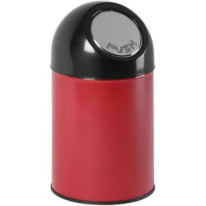 Push-vuilnisbak, inhoud 30 l, verzinkte binnenbak, rood, vanaf 2 stuks