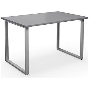 Multifunctionele tafel DUO-O, recht blad, b x d = 1200 x 800 mm, lichtgrijs, zilverkleurig