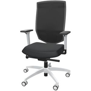 Dauphin Bureaudraaistoel JUST EVO MESH, met netrugleuning, wit frame