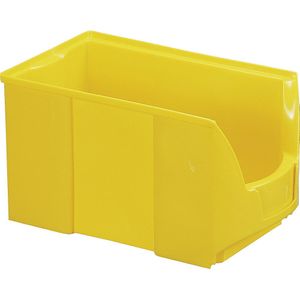 FUTURA-magazijnbak van polyethyleen, l x b x h = 360 x 208 x 201 mm, VE = 8 stuks, geel