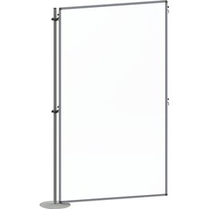 Functionele scheidingswand van acrylglas, met ronde voeten, h x b = 1800 x 1000 mm, aanbouwelement