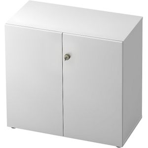 eurokraft pro Dossierkast, vleugeldeuren, 1 legbord, wit / wit
