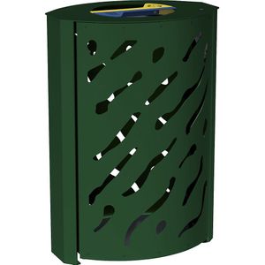 PROCITY Afvalkorf voor buiten VENEDIG, inhoud 2 x 60 l, groen