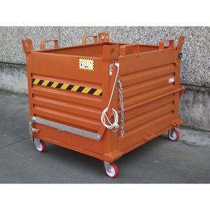 Bodemklepcontainer, inhoud 0,765 m³, met wielen