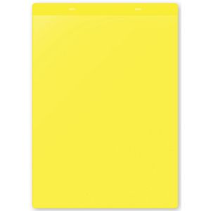 Documenthoezen, zelfklevend, A4 staand, VE = 10 stuks, geel