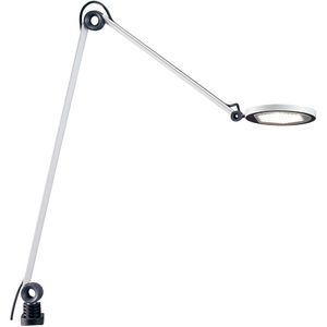 Waldmann Bureaulamp, wit, twee armen, lampenkop rond, 102 led's