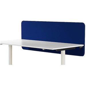 Akoestische bureauscheidingswand Softline Event, boven gemonteerd, h x d = 450 x 30 mm, textiel, breedte 800 mm, blauw