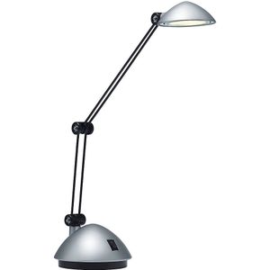 Hansa LED-bureaulamp SPACE, hoogte 500 mm, zilverkleurig, gesatineerd