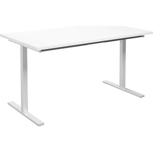 Multifunctionele tafel DUO-T, recht blad, b x d = 1400 x 800 mm, wit, wit