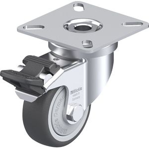 Blickle Apparaten-zwenkwiel LPA-PATH-FI, plaatafmeting 60 x 60 mm, wiel-Ø 50 mm, draagvermogen 75 kg