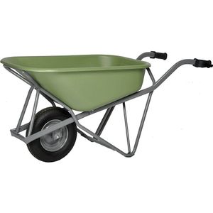 MATADOR Profi-Max Plus kruiwagen, van staal, 90 l, bak van HDPE groen, vanaf 4 stuks