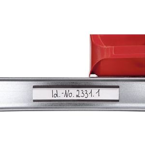 Etikethouder, magneethoudend, VE = 100 stuks, breedte 80 mm, hoogte 30 mm