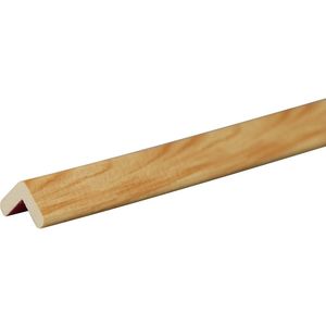 SHG Knuffi®-hoekbescherming, type E, stuk van 1 m, gecoat hout naturel