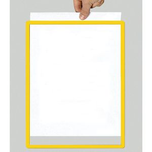 Frame met transparante folie, papierformaat A2, VE = 10 stuks, zelfklevend, geel