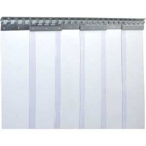 Strokengordijn, prijs/m², breedte x dikte = 200 x 2 mm, overlapping 1 haak = 36 mm