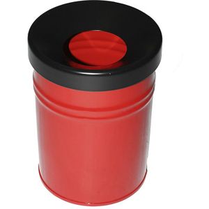 Afvalbak, zelfdovend, inhoud 16 l, h x Ø = 340 x 245 mm, rood