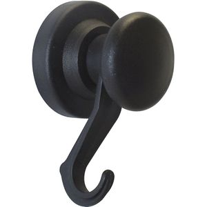 MAUL Magneet met carrouselhaak, zwart, VE = 3 stuks, Ø 53 mm, hechtkracht 10 kg