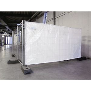 Transparant dekzeil voor verplaatsbaar hek, h x b = 2000 x 3500 mm, wit