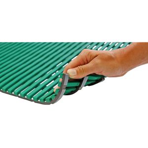 EHA Mat voor vochtige ruimtes, antibacterieel, rol à 10 m, groen, breedte 1200 mm