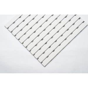 EHA Kunststof mat, per str. mtr., loopvlak van harde kunststof, antislip, breedte 600 mm, wit