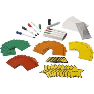 eurokraft basic Scrum toebehorenset, voor bordafmeting 2000 x 1200 mm, magneetfolies, markers, etiketten, houders, wissers