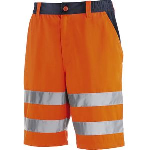 Veiligheidsshorts, briljantoranje / navy, maat 50, vanaf 10 stuks