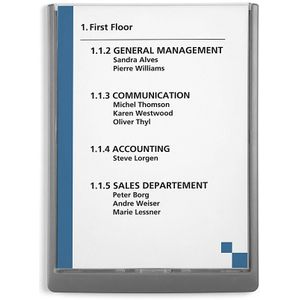 DURABLE Informatiebord, h x b x d = 325 x 235 x 15 mm, VE = 5 stuks, grafietzwart