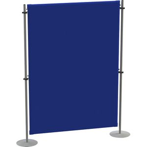 eurokraft pro Akoestische scheidingswand, textiel, basiselement, b x d = 1200 x 280 mm, blauw