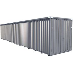 Opslagcontainer, 2 vleugeldeuren, uitwendige b x h x d = 2300 x 2400 x 12200 mm