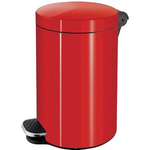Afvalbak met pedaalmechanisme, inhoud 5 l, h x Ø = 280 x 210 mm, rood