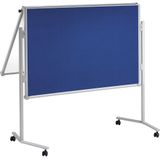 MAUL Presentatiebord MAULpro, inklapbaar, textiel blauw / whiteboard, b x h = 1200 x 1500 mm