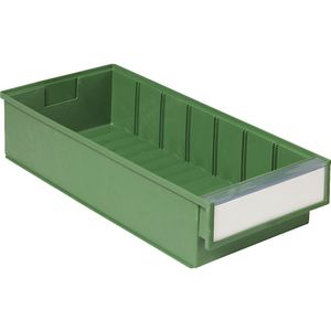 Treston BiOX-stellingbak, groen, l x b x h = 400 x 186 x 82 mm, VE = 15 stuks