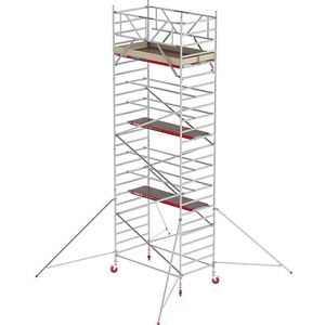 Altrex Rolsteiger RS TOWER 42 breed, houten platform, lengte 1,85 m, werkhoogte 8,20 m