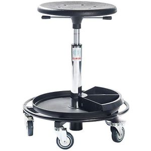 Werkplaatskruk, in hoogte verstelbaar 550 - 810 mm, zwart