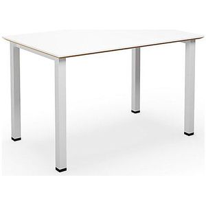 Multifunctionele tafel DUO-U Trend, recht blad, b x d = 1200 x 800 mm, wit, wit