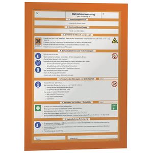 DURABLE DURAFRAME® informatieframe, zelfklevend, magnetisch, voor A4, frame oranje, VE = 10 st.