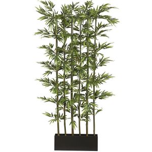 Bamboe scheidingswand, natuurstam, groen, hoogte 1650 mm, 1320 bladeren