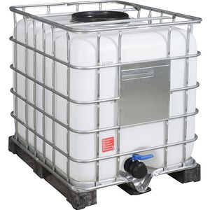 IBC-container RECOBULK, inhoud 1000 l, op PE-pallet, DN-opening 400 mm / DN-uitlaat 80 mm