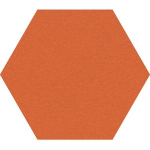 Chameleon Design prikbord zeshoekig, kurk, b x h = 600 x 600 mm, oranje