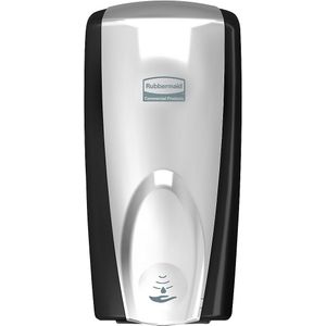 Rubbermaid Dispenser voor zeep/desinfectiemiddel NO-TOUCH, vulhoeveelheid 1,1 l, kunststof, zwart-chroom