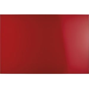 magnetoplan Designbord van glas, magnetisch, b x h = 1500 x 1000 mm, kleur intensief rood