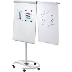 Multifunctionele flip-over, verrijdbaar, zittend, als tafel, bord: b x h = 680 x 1040 mm