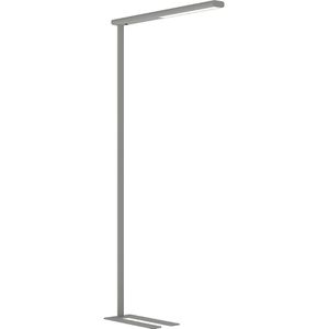 MAUL LED-staande lamp MAULjet, hoogte 1950 mm, blank aluminiumkleurig RAL 9006