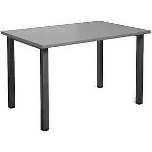 Multifunctionele tafel DUO-U, recht blad, b x d = 1200 x 800 mm, lichtgrijs, zwart